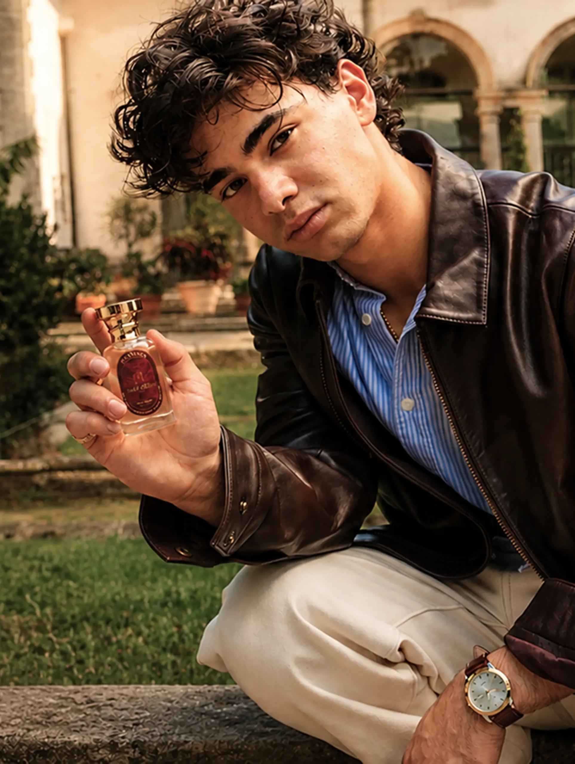 Elegant perfume in golden light 5