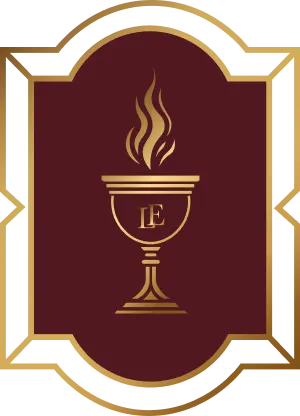 gold perfume bottle logo with steam